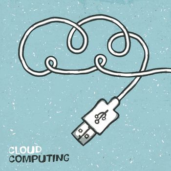 Cloud computing concept, vector illustration. EPS10