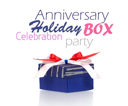 gift box with ribbon isolated on white
