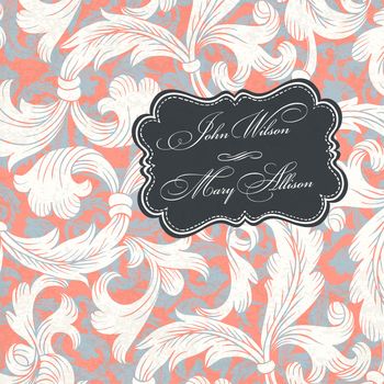 Vintage styled wedding invitation. Vector illustration, EPS10