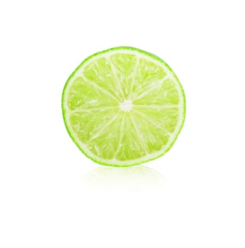 lime slice isolated on white