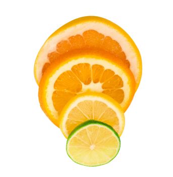 Vitamin C Overload, Stacks of sliced fruit