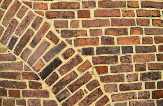 oldbrick wall with arch textured