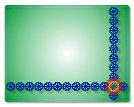 green card with snow flakes