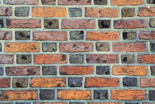 parti-colored brick wall