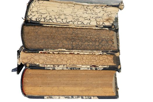 Detail of the isolated old books