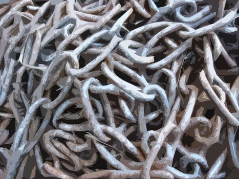 The image of sheaf of metal chains