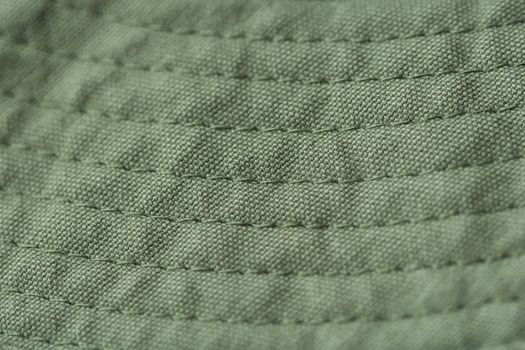 Green Fabric with Stitches