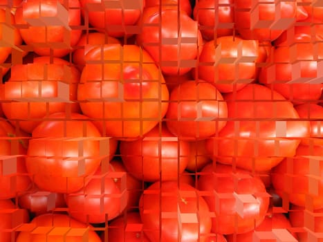 image of background of red ripe tomatoes