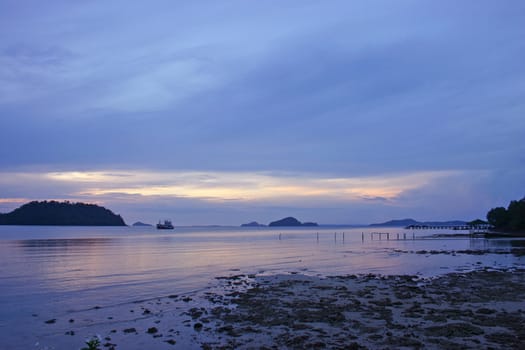 Fisherman Boat with Twilight