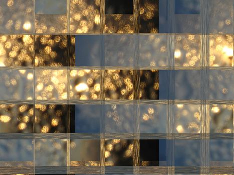 Image with background of golden abstract strips