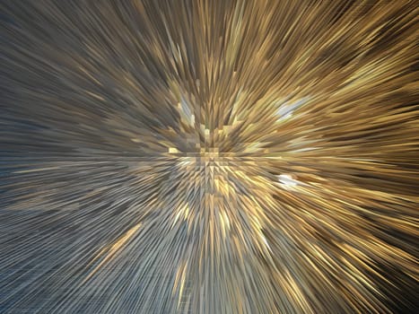 Image with background of golden abstract prickles