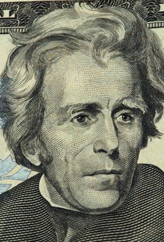 Jackson portrait from a twenty dollar banknote