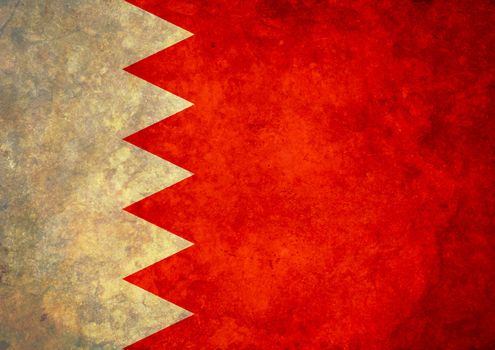 Illustration of a worn Bahrain Flag