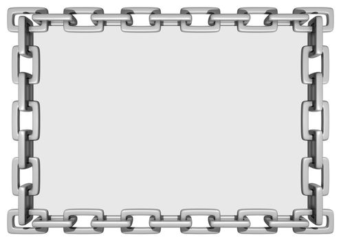Illustration of a rectangular frame made of chains