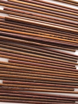 close up of wooden chopsticks