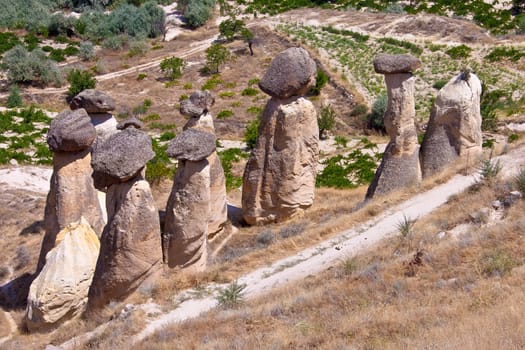 Cave city in Cappadocia, goreme,  Turkey