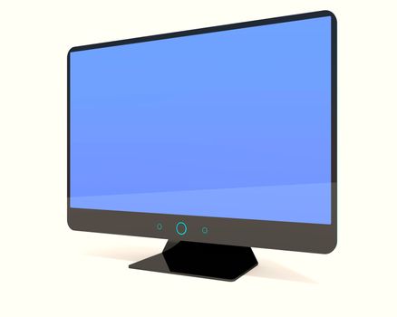 3d illustration of TV, isolated on the white background