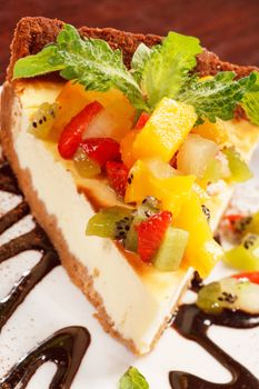 cheesecake with fruits