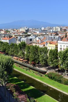 Perpignan city in south of France, Languedoc Roussillon