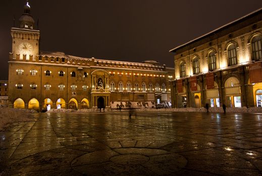 main square of bologna, italy