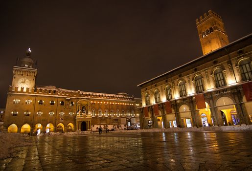 main square of bologna, italy