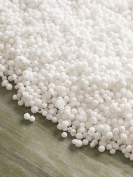 close up of white sago pearls