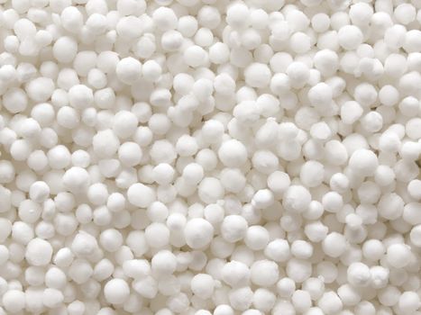 close up of white sago pearls food background