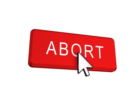 Arrow cursor with abort button