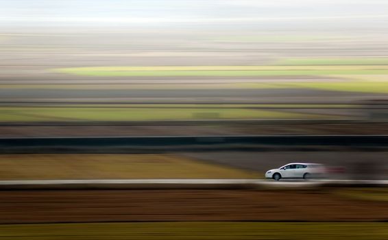 Abstract image of a car and speed