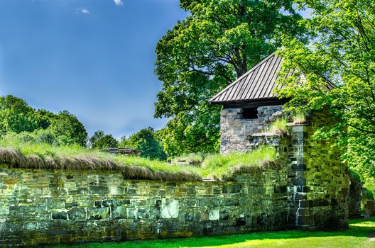 Old fortress on the island Hovedoya, Oslo, Norway