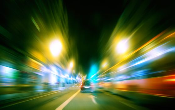 Abstract image of  speed city traffic