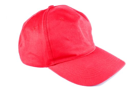 Red sport hat close up isolated