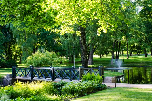 Slottet park in the early morning Oslo, Norway