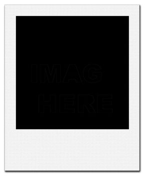 Blank photo print isolated on white background.