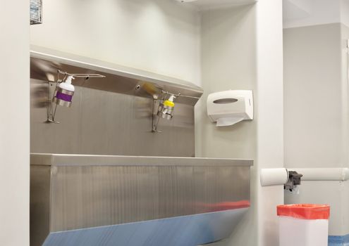 A hospital pre surgery wash station