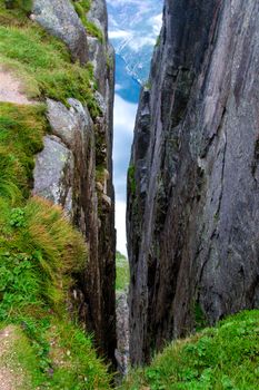 Canyon on the mountain Kjerag, Norway