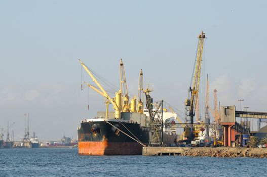 The harbor at Walvisbay in Namibia