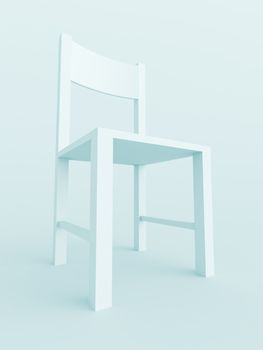 3d Illustration of Abstract Chair on White Background