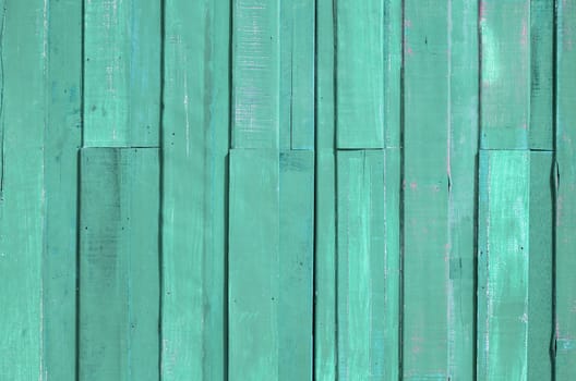 Texture of Light Green color paint plank wall for background