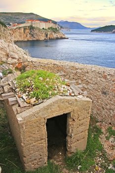 Old town of Dubrovnik at sunset, Croatia