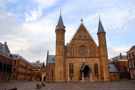 Dutch Parliament. Ridderzaal on the Binnenhof in The Hague 