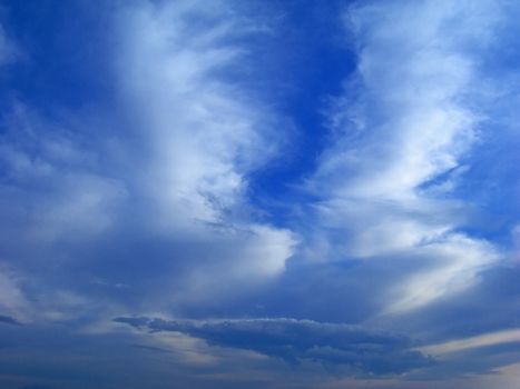           Sky full of small clouds - bright natural texture