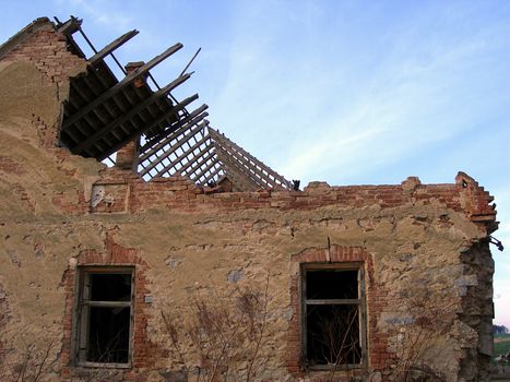           Old broken house in the Czech country