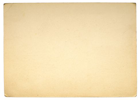 Old paper sheet isolated on white background