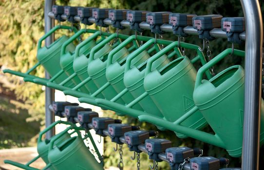 a vending machine for watering can