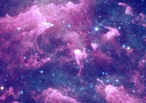 Far space being shone nebula as abstract background