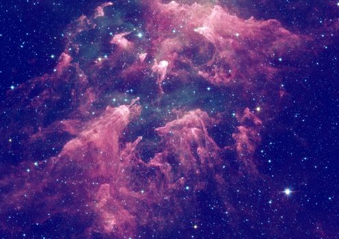 Far space being shone nebula as abstract background