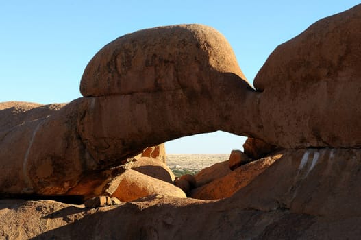 The Bridge, a natural arch at Spitzkoppe, Namibia