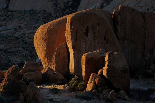 Rock formation at Spitzkoppe near Usakos in Namibia 