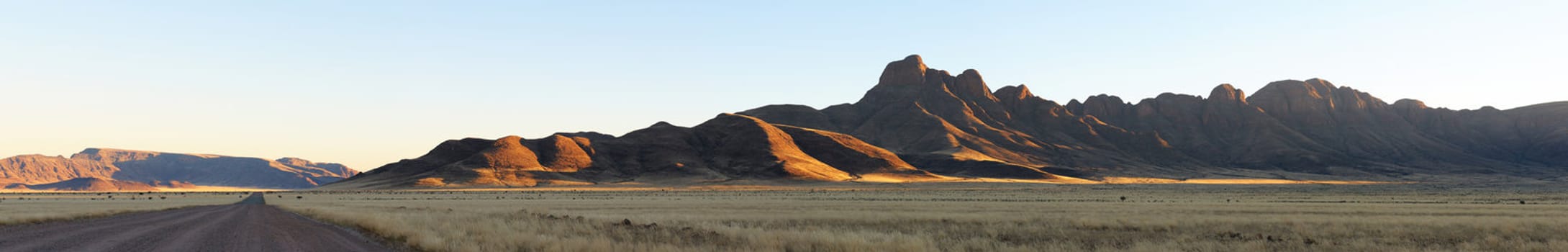 Panorama from five photos of the Namibrand area in Namibia